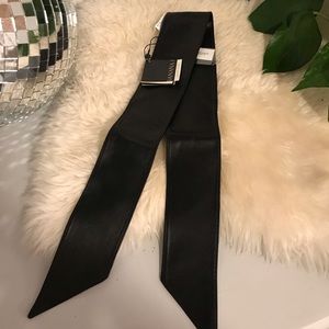 NWT Leather neck Scarf Black
